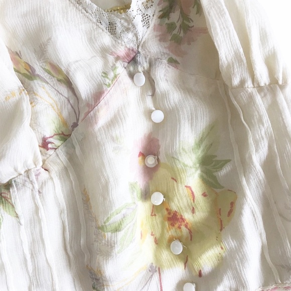 new For Love + Liberty by Johnny Was ๐ Romantic Floral Print Silk Cami ๐ Ivory - Picture 12 of 17